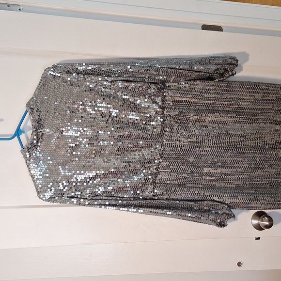 Ted baker silver sequin dress sz xl. christmas, new years eve - Picture 4 of 5